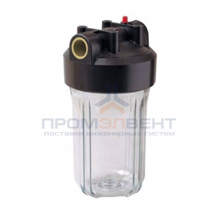 Фильтр магистральный 10"BB АКВАТЕК FH10 BB-C - 1" (ВР/ВР, прозрачная колба, резьба латунная)