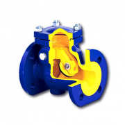 Клапан обратный поворотный Zetkama 302A - Ду150 (ф/ф, PN16, Tmax 300°C, исполнение №01)