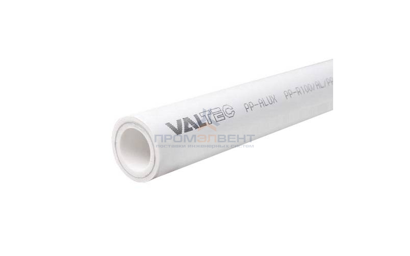 Труба полипропиленовая армированная алюминием VALTEC PP-ALUX - 40x6.7 (PN25, Tmax 95°C, штанга 4 м)