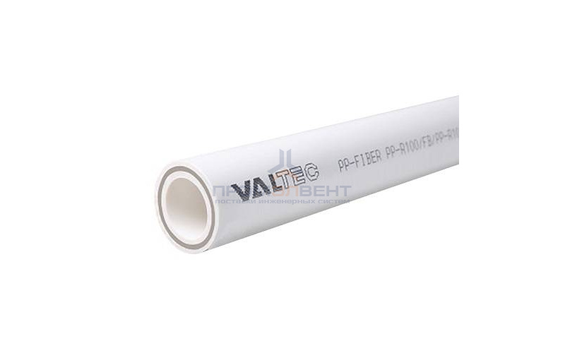Труба полипропиленовая армированная стекловолокном VALTEC PP-FIBER - 90x15.0 (PN25, штанга 4 м.)