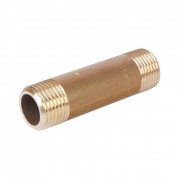 Удлинитель резьбовой STOUT - 1"1/2 длина 180 мм (НР/НР, латунь без покрытия)