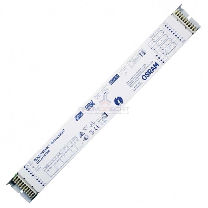 ЭПРА Osram QTi 4x18 DIM 1-10V диммируемый для люминесцентных ламп T8