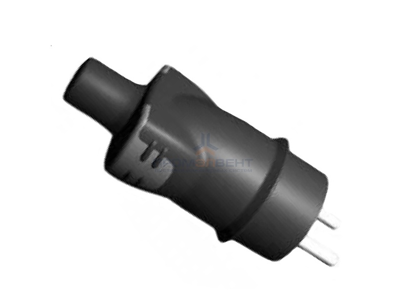 Вилка Legrand с заземлением IP44 16А в резиновом корпусе черная