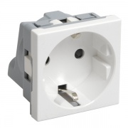 РКС-20-30-П-К Розетка с з/к 2к (на 2 модуля) ПРАЙМЕР белая IEK